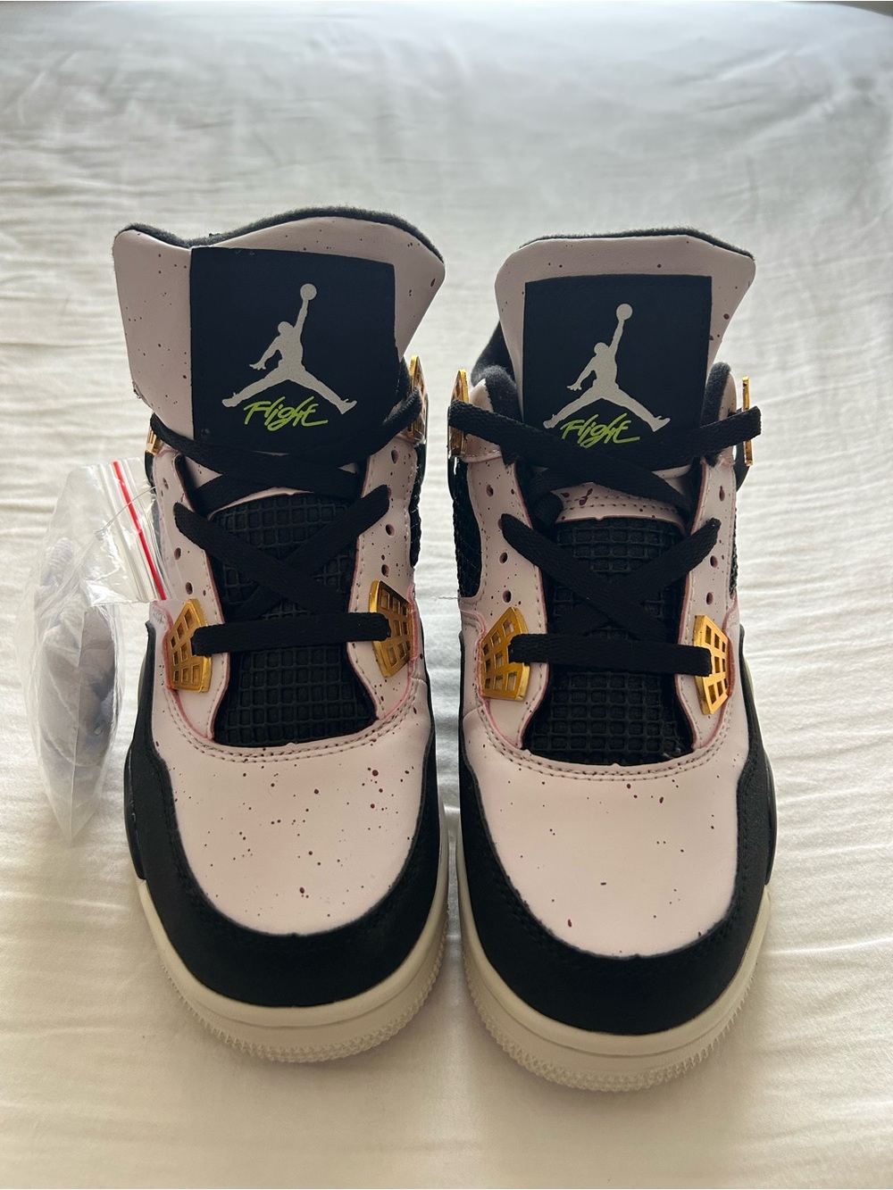 Jordan Flight Pink, Black & Gold Sneakers